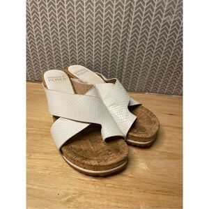 Donald Pliner White Wedge Sandals